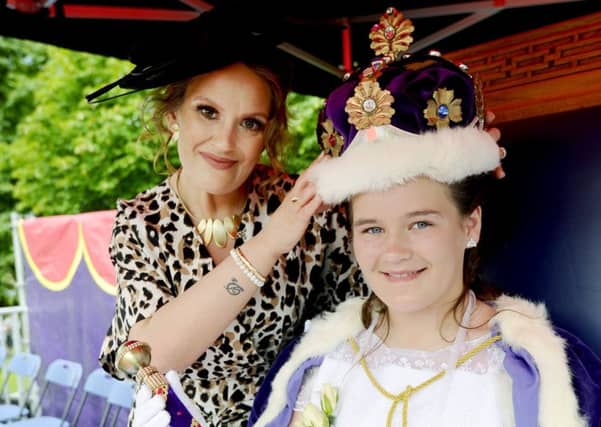 Grangemouth Children's Day 2019 Queen Erin Simpson crowned by Donna Corbett
