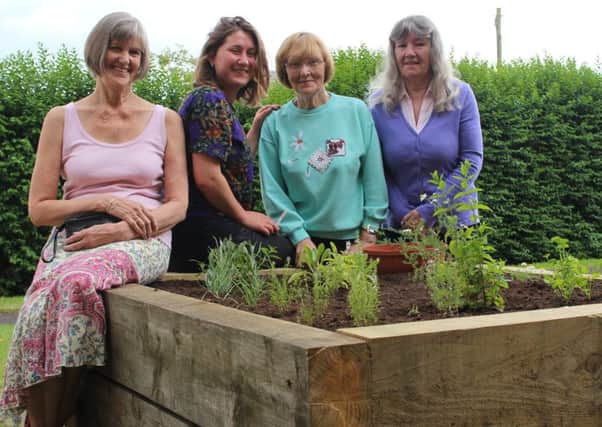 This herb garden was funded with a Cairn grant.