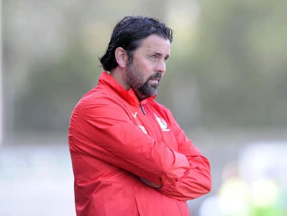 Former Falkirk manager Paul Hartley and assistant Gordon Young have taken charge at League 2 Cove Rangers