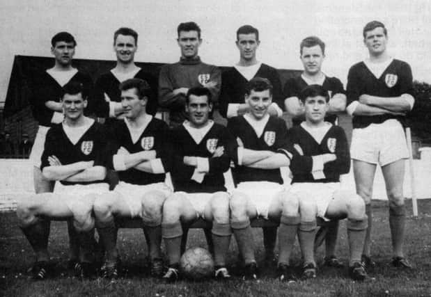 The Shire team that played at Clydebank for one season, with Andy Roxburgh pictured front row far left.