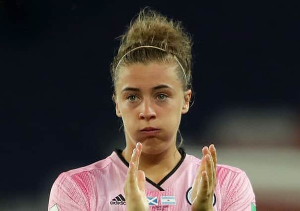 Nicola Docherty after Scotland's hearbreaking exit against Argentina . (Photo by Richard Heathcote/Getty Images)