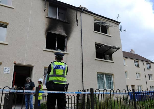 The scene of the fire in David's Loan in which a man tragically died early this morning.