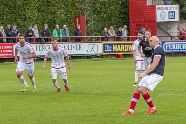 Brechin v Falkirk - Conor Sammon penalty 2-0 (picture: Davie Cowie)