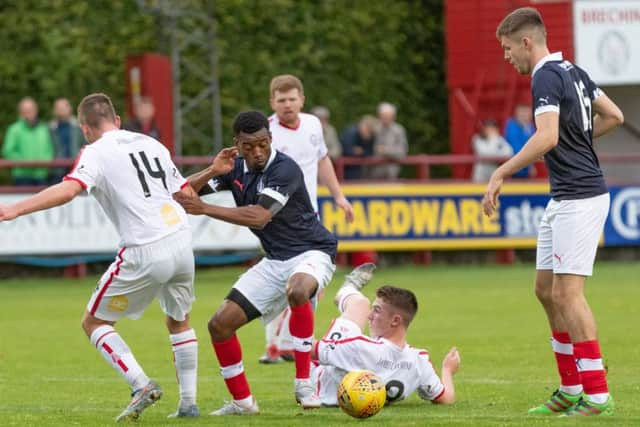 Brechin v Falkirk - trialist striker for Falkirk (picture: Dave Cowie)