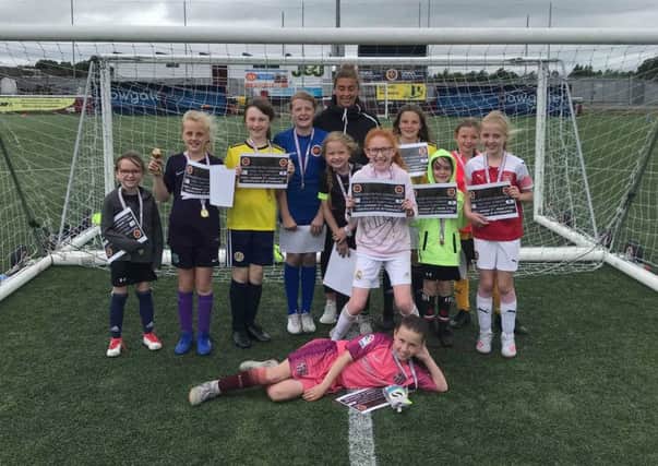 Scotland international Nicola Dochety helps to promote Stenhousemuir girls only summer camp