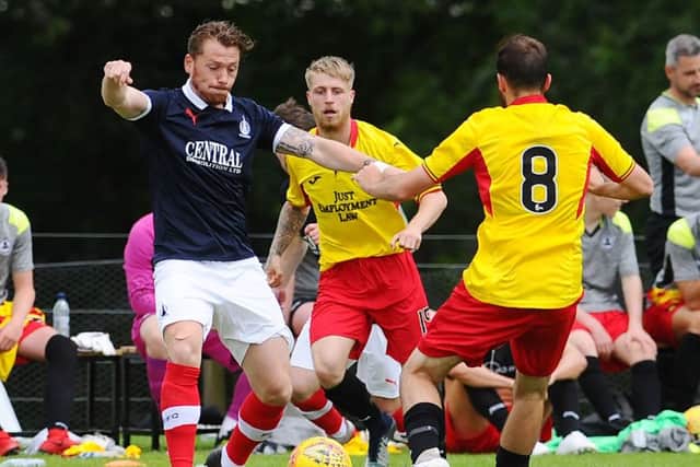 Michael Doyle in action for Falkirk against Partick Thistle (picture: Michael Gillen)