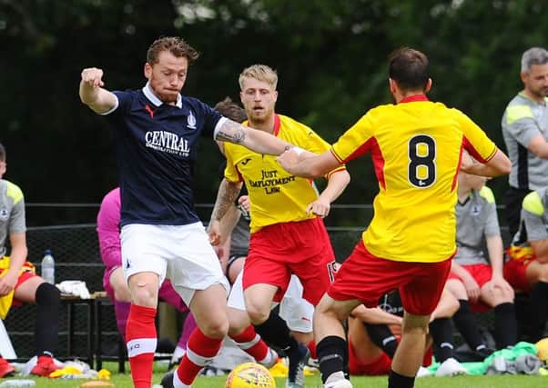 Michael Doyle in action for Falkirk against Partick Thistle (picture: Michael Gillen)