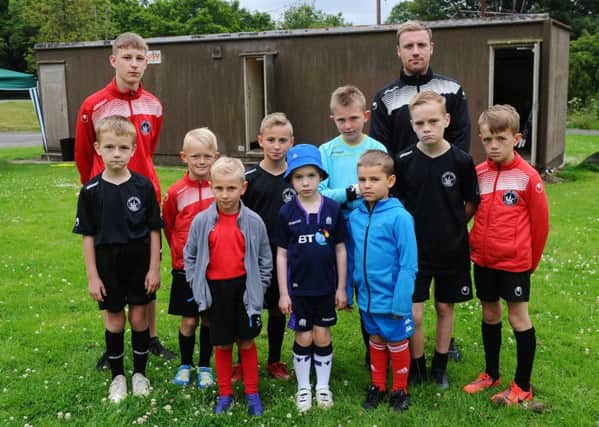 Falkirk Soccer Academy footballers were left dejected after their changing room was broken into and vandalised. Picture: Michael Gillen