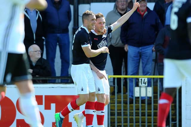 Declan mcManus got his second goal in as many games for Falkirk. Picture Michael Gillen.