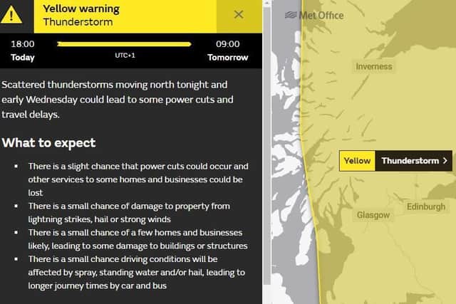 The warning covers most of the country.