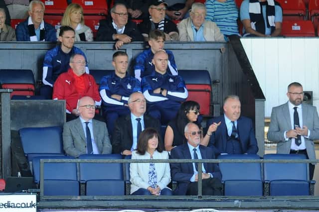 Falkirk directors watched Saturday's game against Ayr. Picture Michael Gillen.