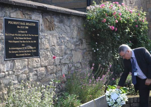 A wreath laying ceremony took place to mark the 35th anniversary of Polmont Rail Disaster