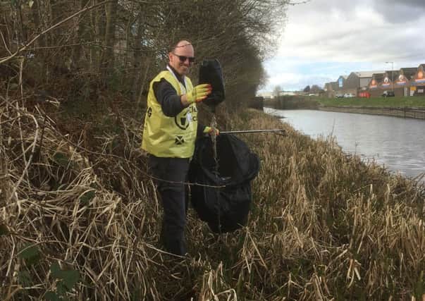 Ewen Cameron has been recognised by Keep Scotland Beautiful for his dedication to cleaning up the Falkirk area