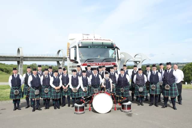Camelon and District Pipe Band at The Falkirk Wheel
