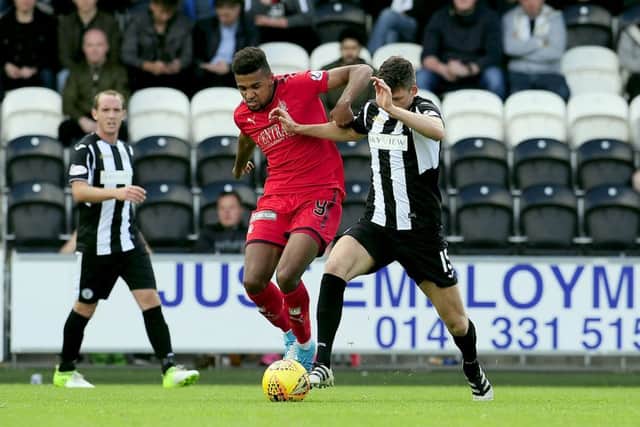 Nathan Austin got Falkirk off to a great start but the Buddies pulled it back to 3-1 and Aaron Muirhead saw red