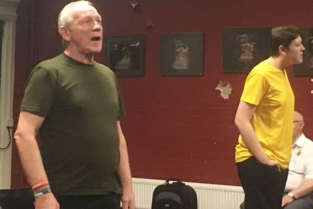 Falkirk veteran Billy McWilliam during rehearsals for The Dandelion Patch
