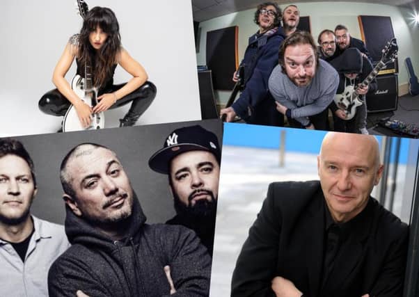 Party in the Palace will feature, clockwise from left, KT Tunstall, Fat Cops, Midge Ure and the Fun Lovin' Criminals among other