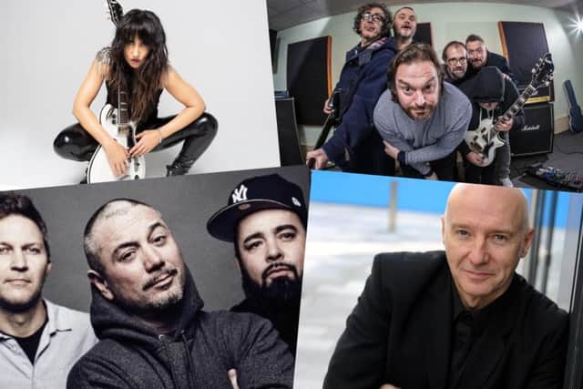Party in the Palace will feature, clockwise from left, KT Tunstall, Fat Cops, Midge Ure and the Fun Lovin' Criminals among other