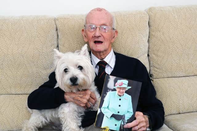 Walter and his pet pooch Harry the Westie