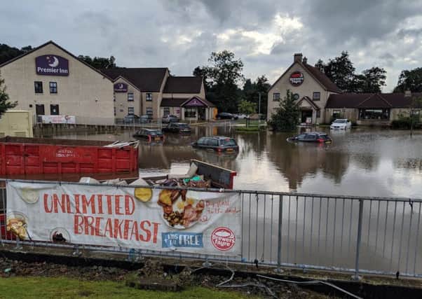 Falkirk district looks set to be hit with more heavy downpours following flooding in the area last weekend. Picture: John Stewart.
