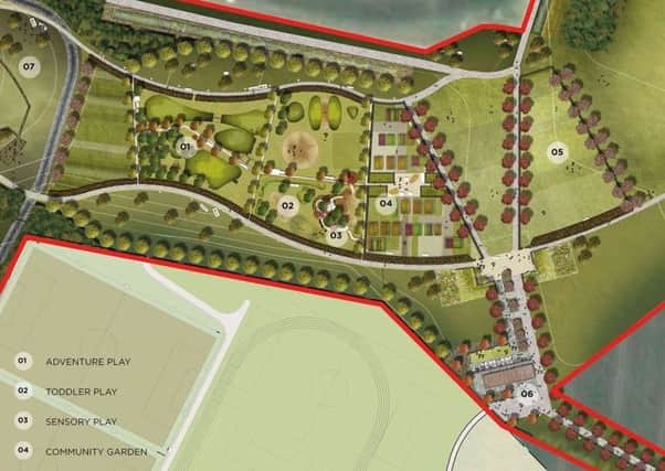 The plan for the new 78-acre Auldcathie Park.