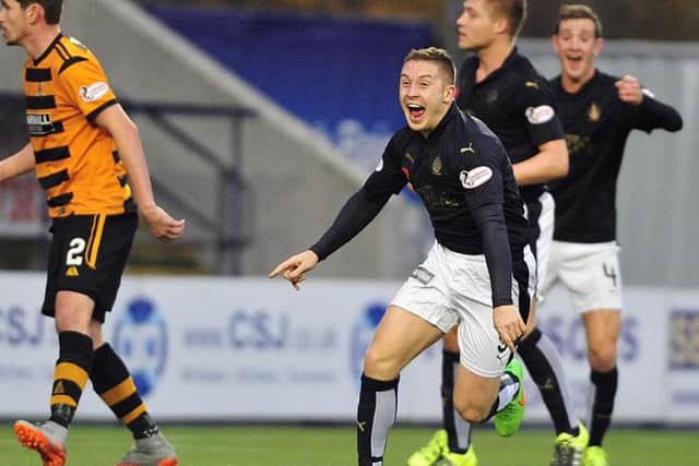 John Baird struck a first half hat-trick for Falkirk in their 5-0 win over Alloa in November 2015. Bob McHugh and Luke Leahy were also on the scoresheet.
