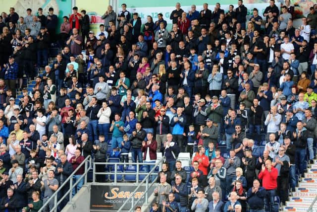 The club and fans remembering Stephanie Kerr 22 with one minute applause before the game.