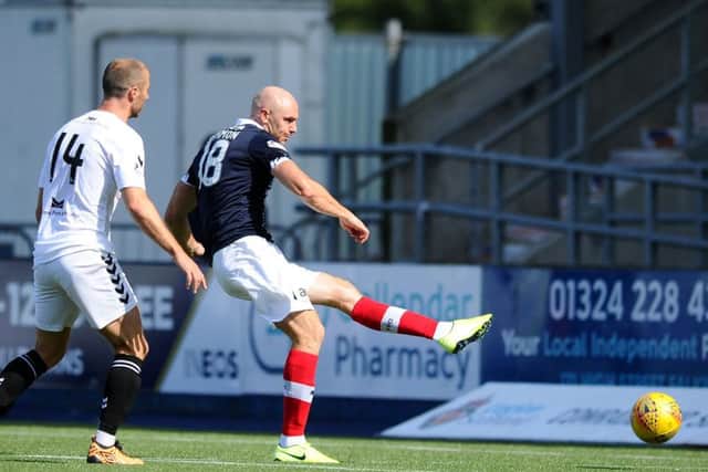 Sammon equalises, sidestepping Sean Dillon in the box before producing a composed finsh to beat Fleming.