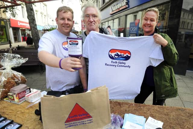 Falkirk Charities Day 2019 on Falkirk High Street, Saturday, August 17. Forth Valley Recovery Community. Picture by Alan Murray.