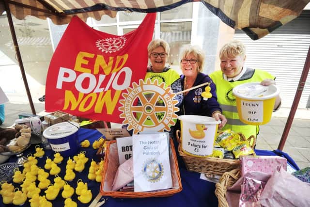 Falkirk Charities Day 2019 on Falkirk High Street, Saturday, August 17. End Polio Now, The Rotary Club of Polmont. Picture by Alan Murray.