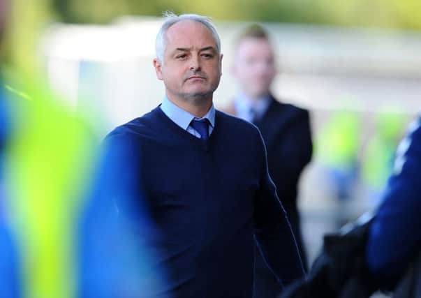 Ray McKinnon at the end of the game against Montrose. (picture: Michael Gillen)