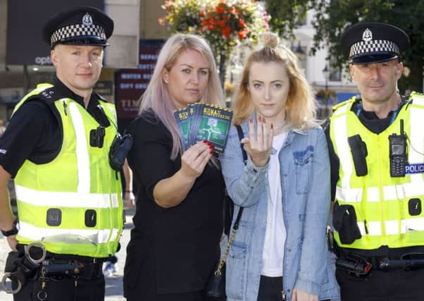 In this 2017 exercise in Falkirk High Street free manicures were given out to shoppers in  to highlight that human trafficking is happening close to home.
Falkirk was named on  list of 27 locations in Scotland where victims of the degrading crime have been identified.
