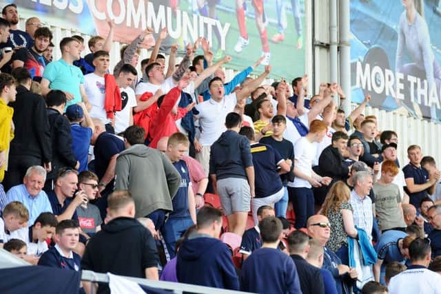 Falkirk fans turn out in their numbers for the Barns' meeting with newly promoted Clyde