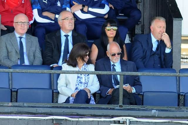 Falkirk directors at Ayr United earlier this season