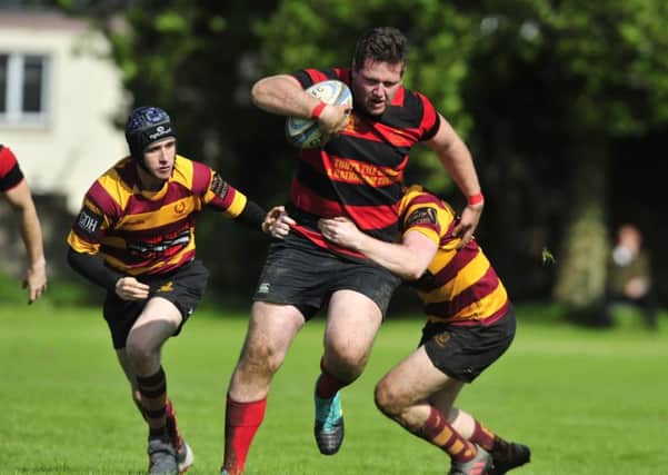 Action from Saturday's win for Grangemouth (All pics by Alan Murray)