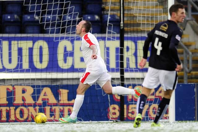 Once a Rover Mark Stewart regularly haunted his old side and scored here on February 13, 2016