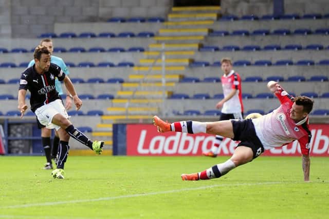 Tom Taiwo scored a rare goal to seal a Bairns win on September 10, 2016