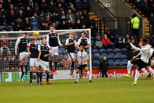 Myles Hippolyte gave Falkirk the lead in this big win at Stark's Park