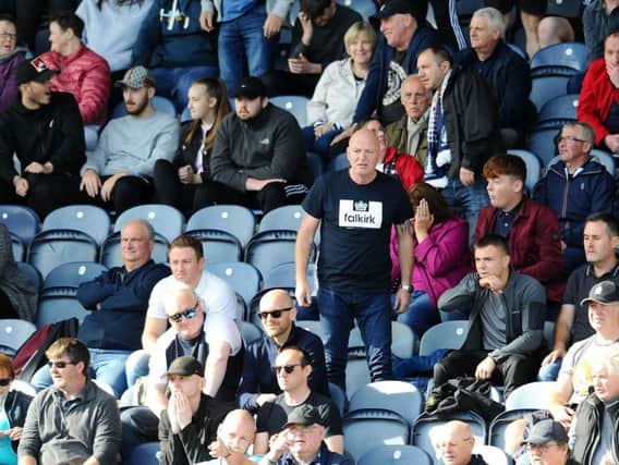 Falkirk fans were disappointed with the display. Picture: Michael Gillen.
