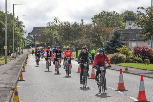 Pedal for Scotland passing through Maddiston. Picture by Jamie Forbes.