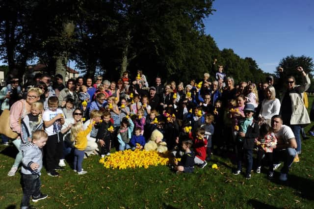 Duck Race in Zetland Park, Grangemouth, in aid of the Rose Garden Regeneration Group. Picture by Alan Murray.