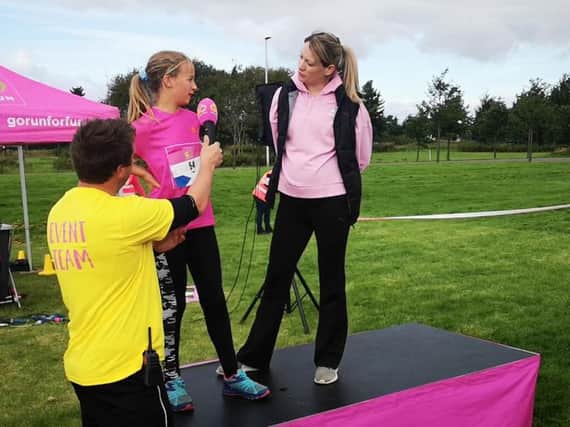 Eilidh Doyle quizzed by Falkirk pupils at Go Run for Fun initatiive