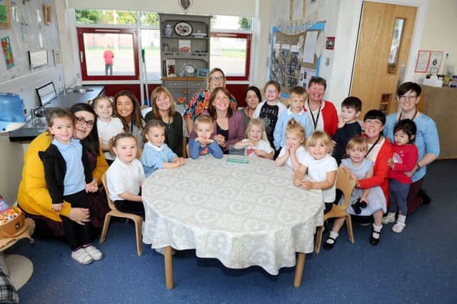 Children's Minister Maree Todd visits Bowhouse ELC. Picture: Michael Gillen