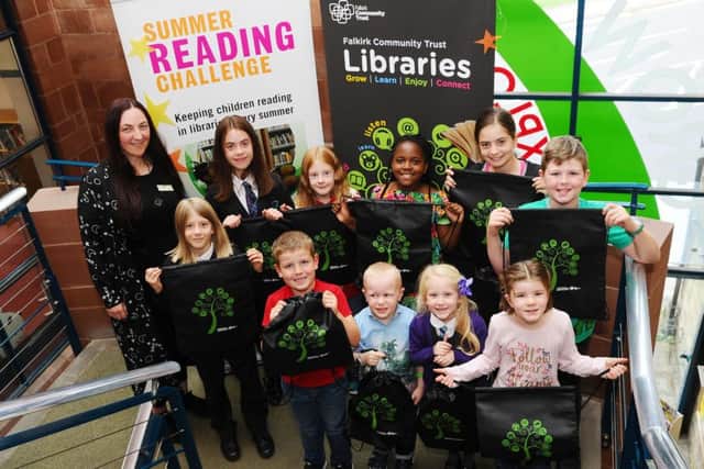 Winners of Falkirk Libraries' Summer Reading Challenge.  Pic: Michael Gillen.