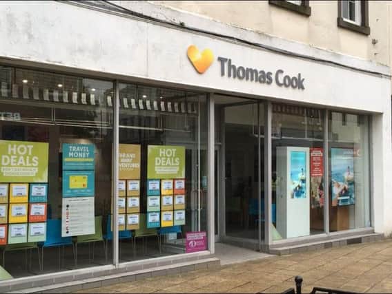 Thomas Cook store in Falkirk is closed as firm goes into administration