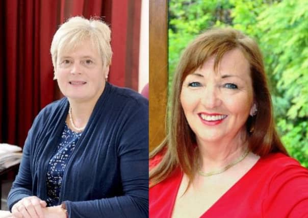 SNP's Cecil Meiklejohn and Labour's Joan Coombes