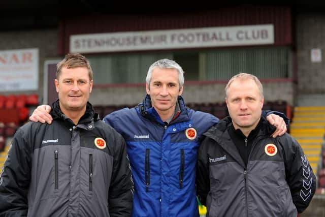 Kevin McGoldrick and head of youth Graeme Robertson were interim managers before Irons kept them on inb his first management team. Picture: Michael Gillen.