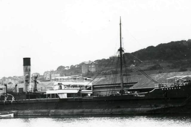 Ison's ship SS Dunrobin, sunk in November 1917.