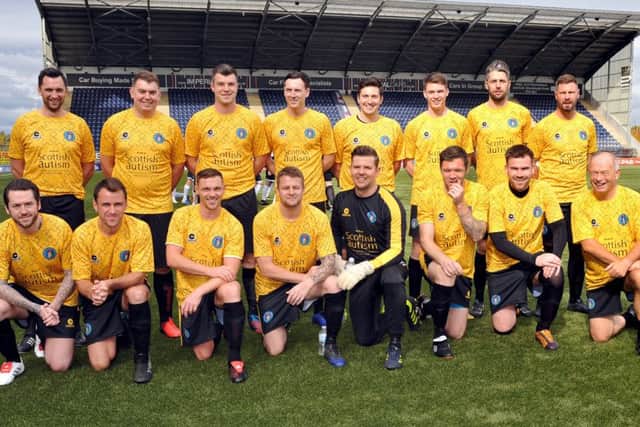 Charity football match to raise funds for Scottish Autism at Falkirk Stadium. Picture by Roberto Cavieres.