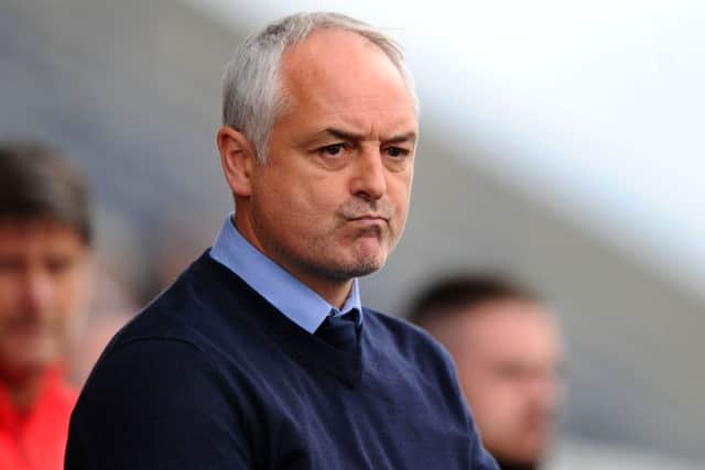 Mark Roberts scored twice for Falkirk in a pulsating clash at Brockville.  Ray McKinnon was sent off for Raith  after 24 minutes for deliberate handball and Roberts scored the penalty, a defensive mix up allowed him his second.
